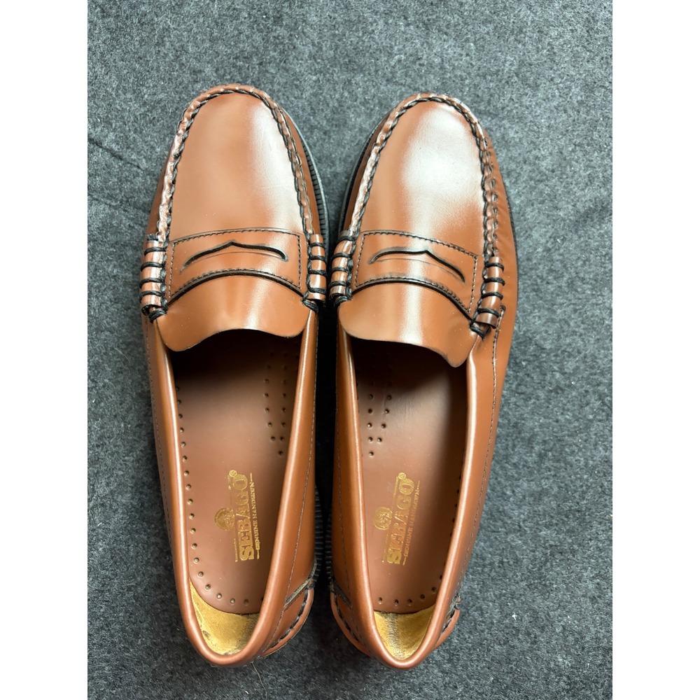 Sebago Classic Dan Brown Leather Beefroll Penny Loafers Womens 7 Handsewn NWT
